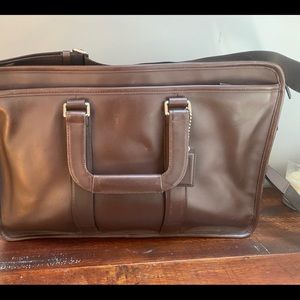 Coach, brown leather, laptop bag/briefcase